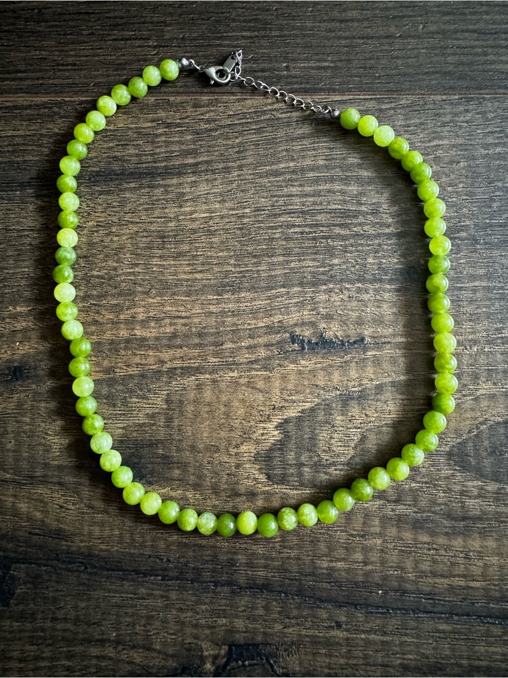 Green Beaded Women's Choker Necklace